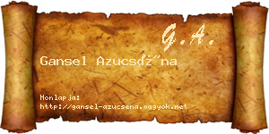 Gansel Azucséna névjegykártya